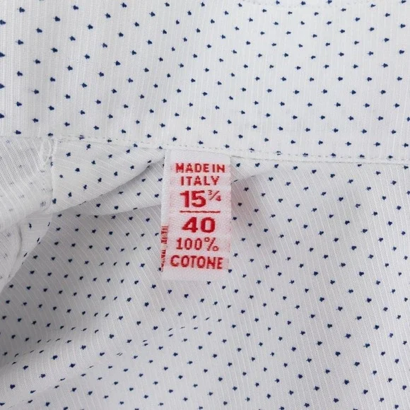 NWOT ISAIA Button-Up Long-Sleeve Shirt Men's 15.75 White - Picture 10 of 10